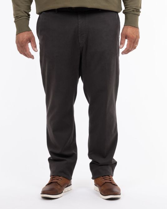 Pantalon chino structuré grande taille anthracite