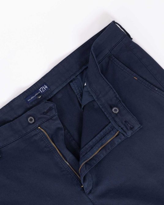 Pantalon chino armuré pour homme grand bleu marine