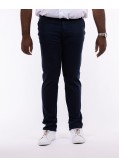 Pantalon chino armuré pour homme grand bleu marine