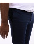 Pantalon chino armuré pour homme grand bleu marine