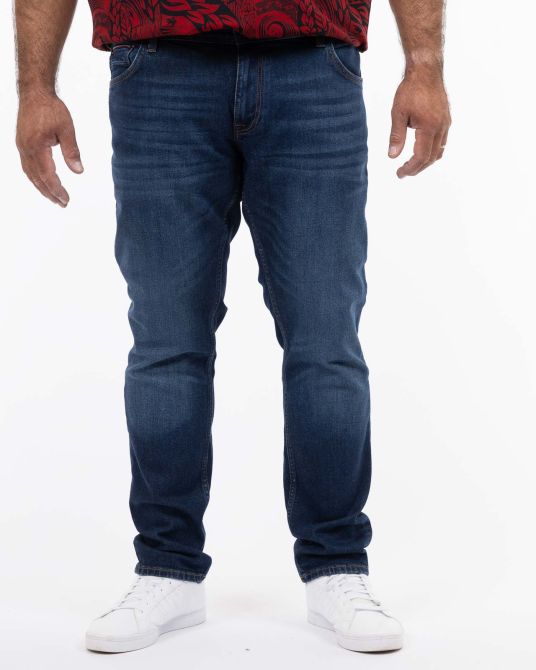 Jean slim stretch grande taille bleu indigo