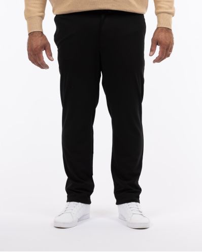 Pantalon à taille élastique grande taille noir