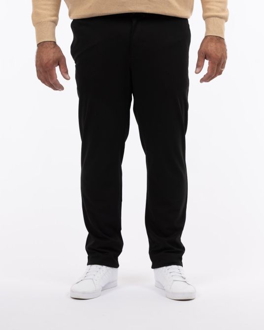 Pantalon à taille élastique grande taille noir