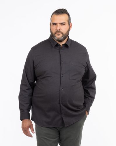 Chemise en flanelle grande taille anthracite