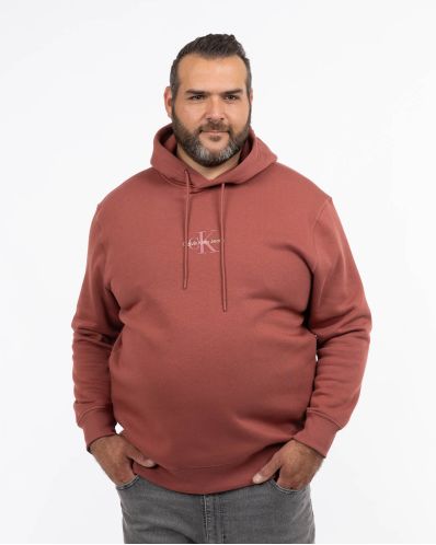 Sweat à capuche grande taille rouge