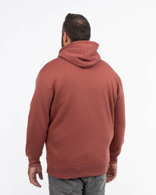 Sweat à capuche grande taille rouge