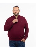 Pull armuré grande taille bordeaux