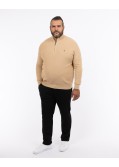 Pull armuré grande taille beige