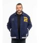 Blouson sherpa grande taille bleu marine