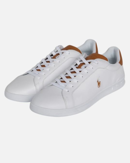 Sneakers Heritage Court grande taille en cuir blanche