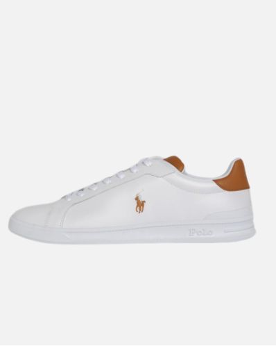 Sneakers Heritage Court grande taille en cuir blanche