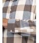 Chemise en flanelle grande taille beige