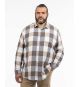 Chemise en flanelle grande taille beige