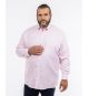 Chemise piqué grande taille non iron rose