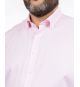 Chemise piqué grande taille non iron rose