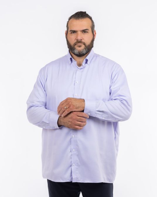 Chemise piqué grande taille non iron violet