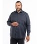 Chemise dobby grande taille non iron bleu marine