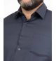 Chemise dobby pour homme grand non iron bleu marine