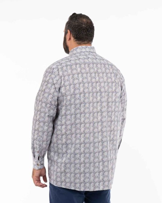 Chemise fantaisie facile à repasser grande taille camel