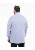 Chemise dobby grande taille non iron bleu