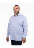 Chemise dobby grande taille non iron bleu