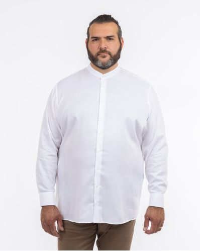 Chemise piqué grande taille non iron blanc