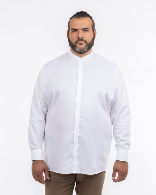 Chemise piqué grande taille non iron blanc