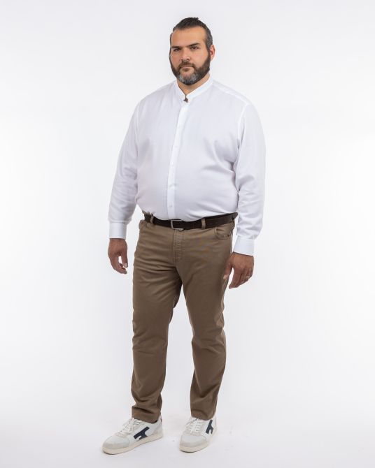 Chemise piqué grande taille non iron blanc