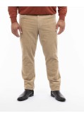 Pantalon chino grande taille en velours beige