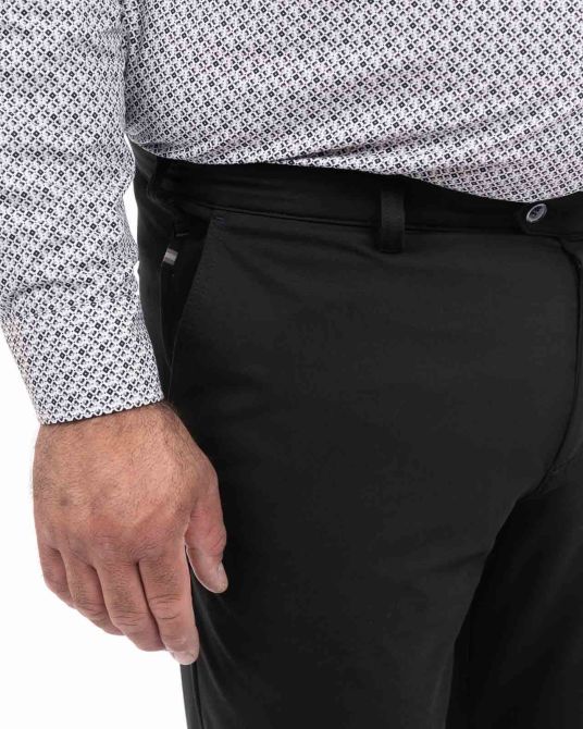 Pantalon chino ceramica grande taille noir