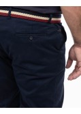 Pantalon chino grande taille avec ceinture bleu marine