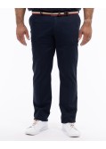 Pantalon chino grande taille avec ceinture bleu marine