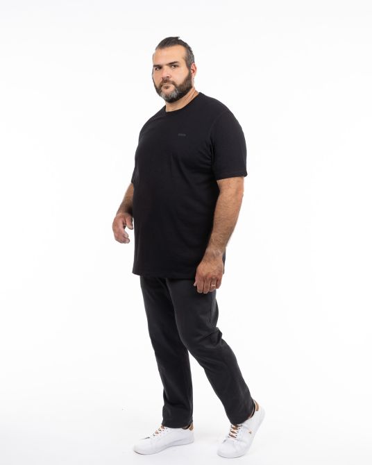 Pantalon chino grande taille avec ceinture anthracite