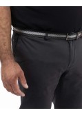 Pantalon chino grande taille avec ceinture anthracite