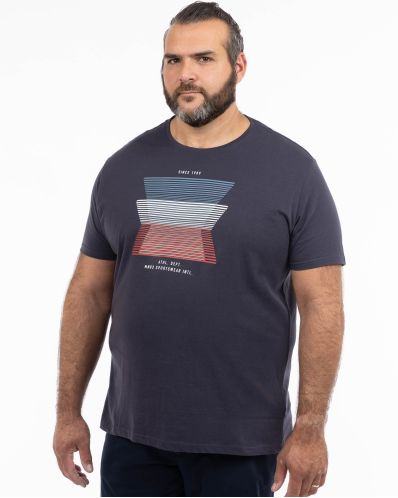 T-shirt grande taille bleu marine