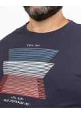 T-shirt grande taille bleu marine