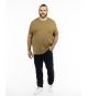 T-shirt uni grande taille camel