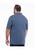 Polo piqué grande taille bleu