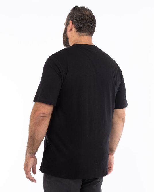 T-shirt flammé grande taille noir