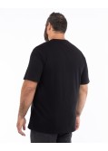 T-shirt flammé grande taille noir