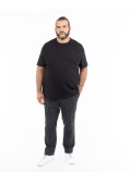 T-shirt flammé grande taille noir