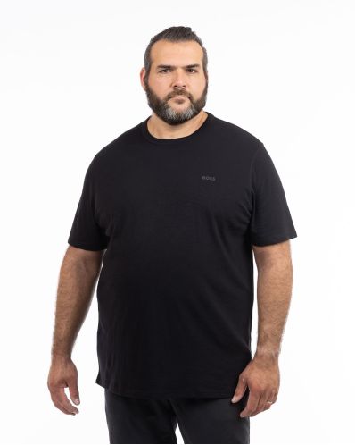 T-shirt flammé grande taille noir