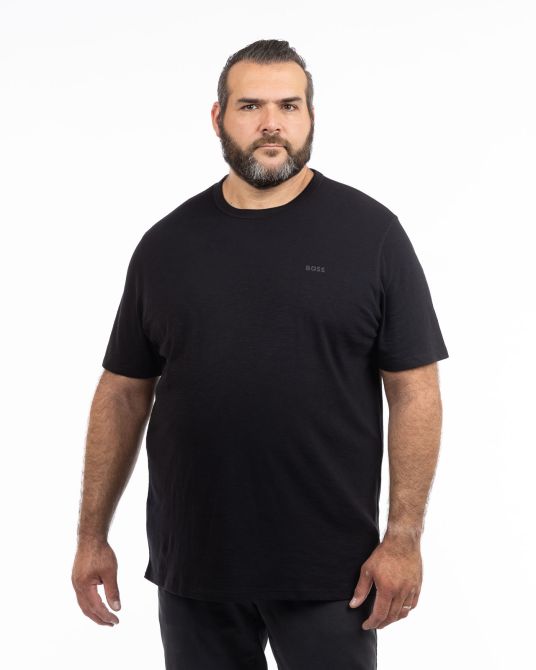 T-shirt flammé grande taille noir