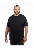 T-shirt flammé grande taille noir