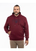 Sweat à capuche grande taille bordeaux