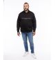 Sweat col camionneur grande taille noir