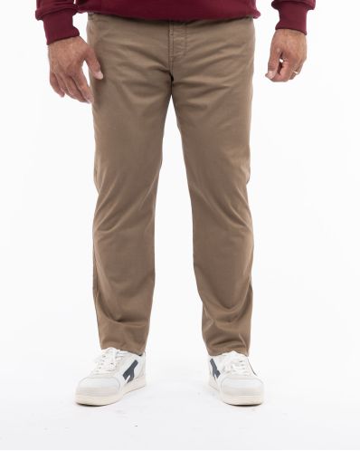 Pantalon chino grande taille beige