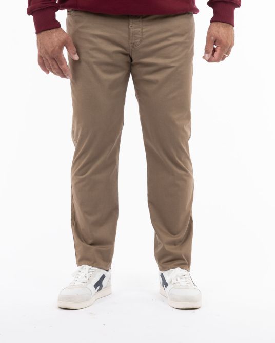 Pantalon chino grande taille beige