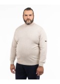 Pull col cheminée grande taille beige