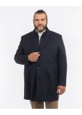 Manteau avec plastron grande taille bleu marine